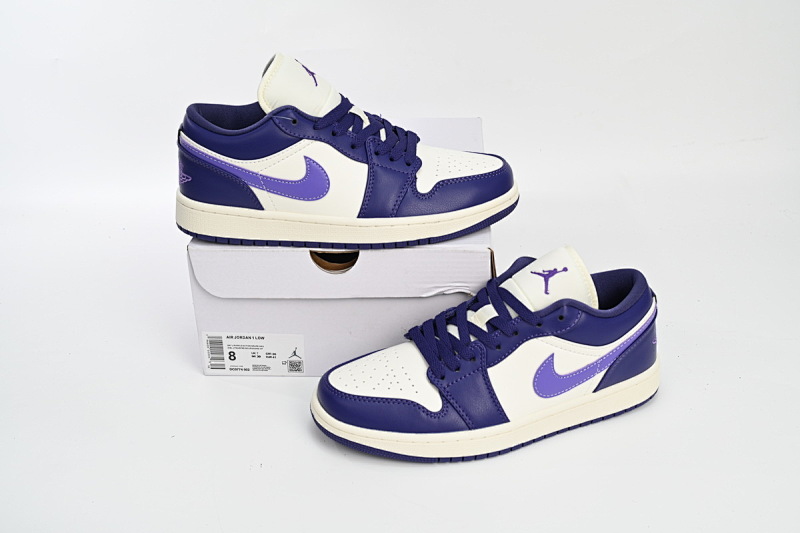 【AG1AQ】 帆白紫 乔丹1代低帮 DC0774-502 Travis Scott x Air Jordan 1 Low Sail White Purple