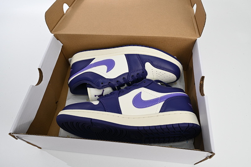 【AG1AQ】 帆白紫 乔丹1代低帮 DC0774-502 Travis Scott x Air Jordan 1 Low Sail White Purple