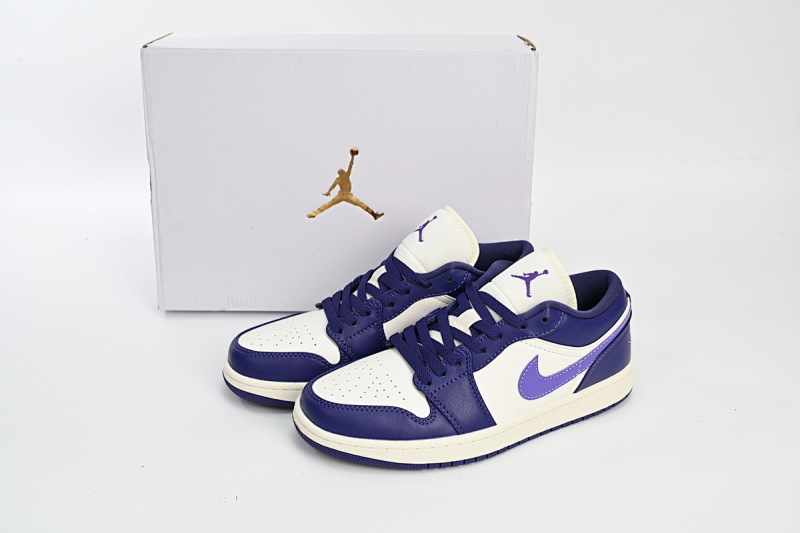 【AG1AQ】 帆白紫 乔丹1代低帮 DC0774-502 Travis Scott x Air Jordan 1 Low Sail White Purple