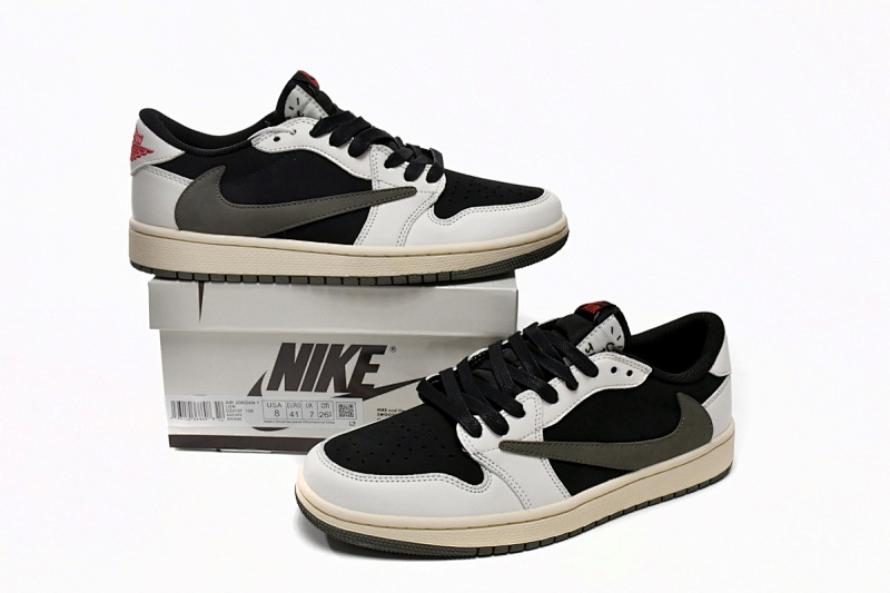 【AA1XH】黑绿倒钩 乔丹1代低帮 DZ4137-106 Travis Scott x Air Jordan 1 Low OG Olive