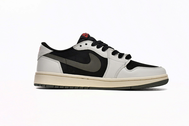 【AA1XH】黑绿倒钩 乔丹1代低帮 DZ4137-106 Travis Scott x Air Jordan 1 Low OG Olive