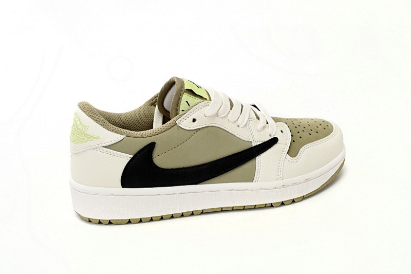 【AA1XH】高尔夫棕白 乔丹1代低帮 FZ3124-200 Travis Scott x Air Jordan 1 Low Golf “Olive”