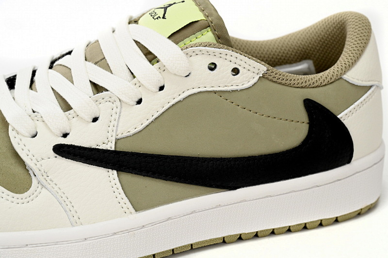 【AA1XH】高尔夫棕白 乔丹1代低帮 FZ3124-200 Travis Scott x Air Jordan 1 Low Golf “Olive”