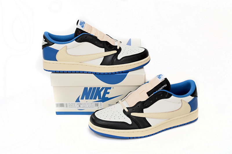 【AA1XH】闪电倒钩低 本地版乔丹1代低帮 DM7866-140 Travis Scott x Fragment Design x Air Jordan 1 Low