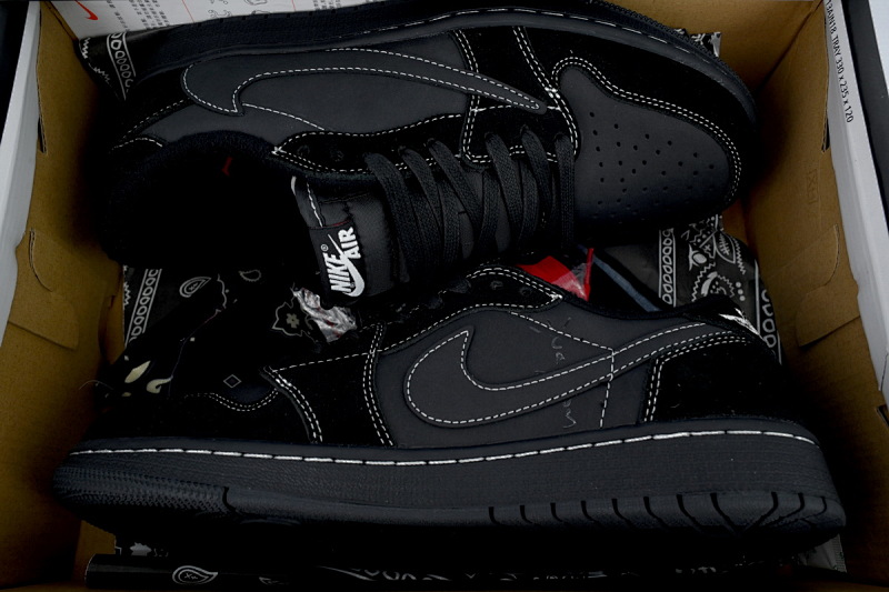 【AA1XH】黑武士 乔丹1代低帮 DM7866-001 Travis Scott x Air Jordan 1 Low Black Phantom