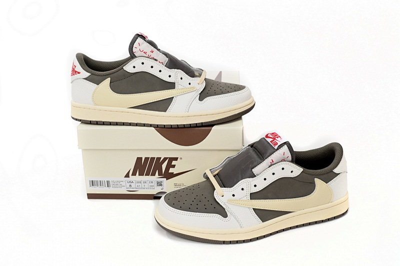 【AA1XH】白棕倒钩 乔丹1代低帮 DM7866-162 Travis Scott x Air Jordan 1 Low Reverse Mocha