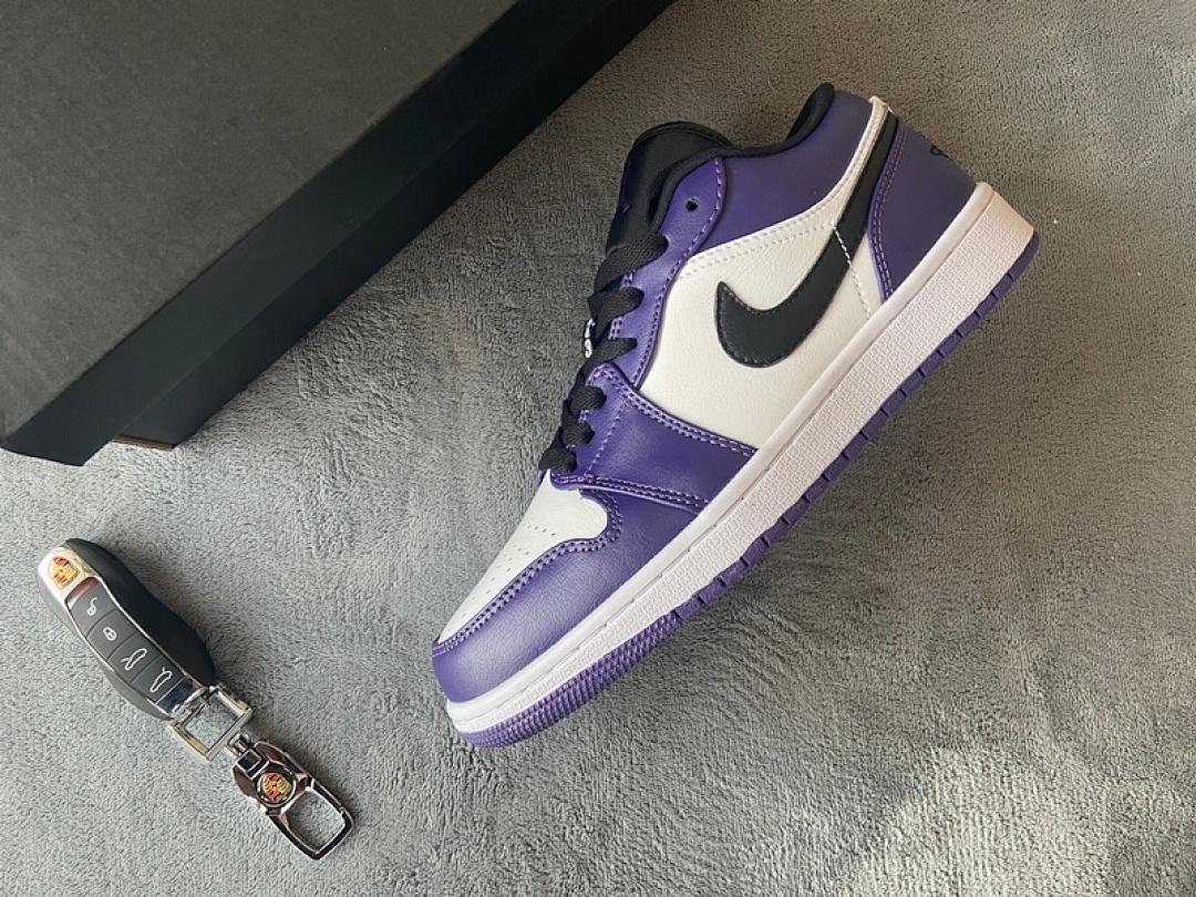 【AA1AQ】紫脚趾 乔丹1代低帮 553558-500 Air Jordan 1 Low Court Purple