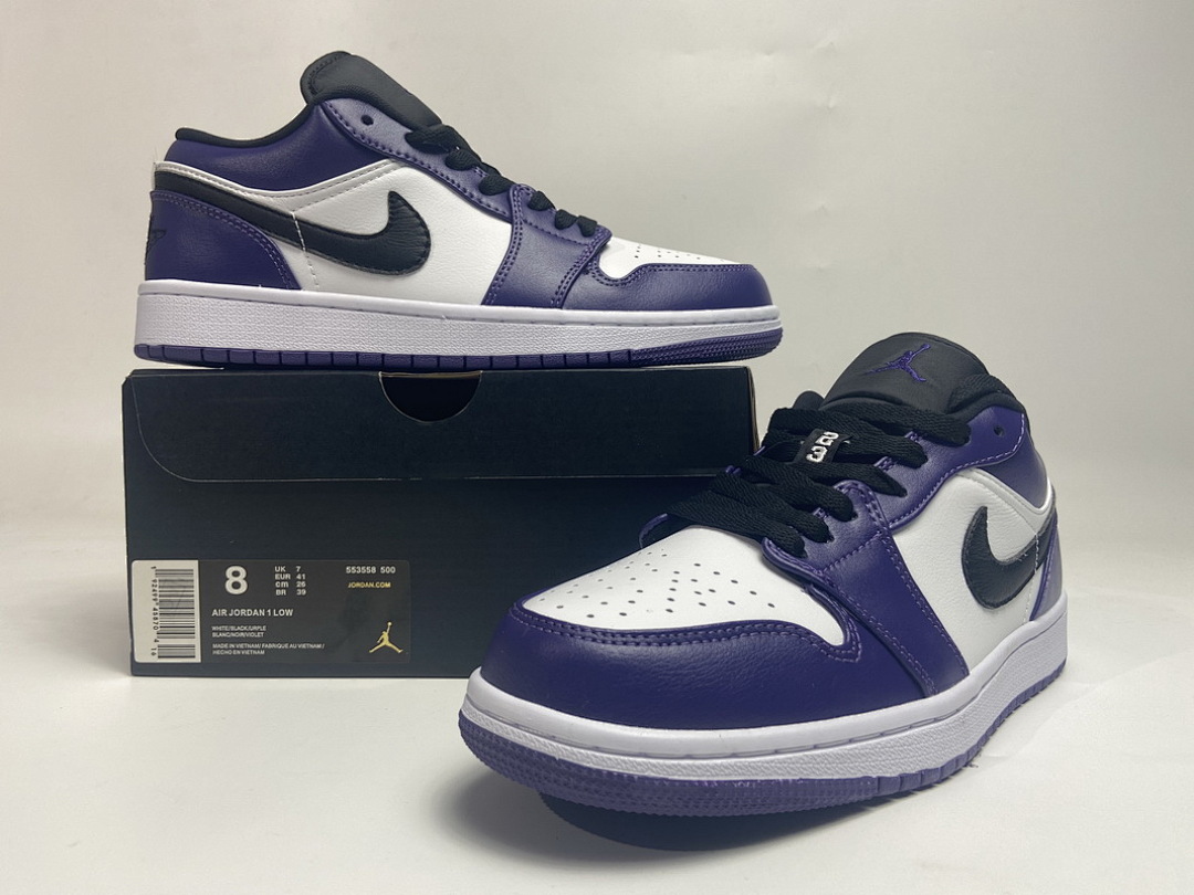 【AA1AQ】紫脚趾 乔丹1代低帮 553558-500 Air Jordan 1 Low Court Purple