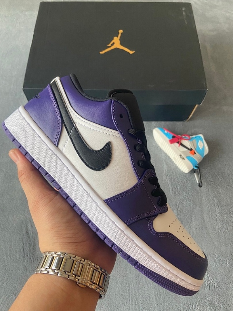 【AA1AQ】紫脚趾 乔丹1代低帮 553558-500 Air Jordan 1 Low Court Purple
