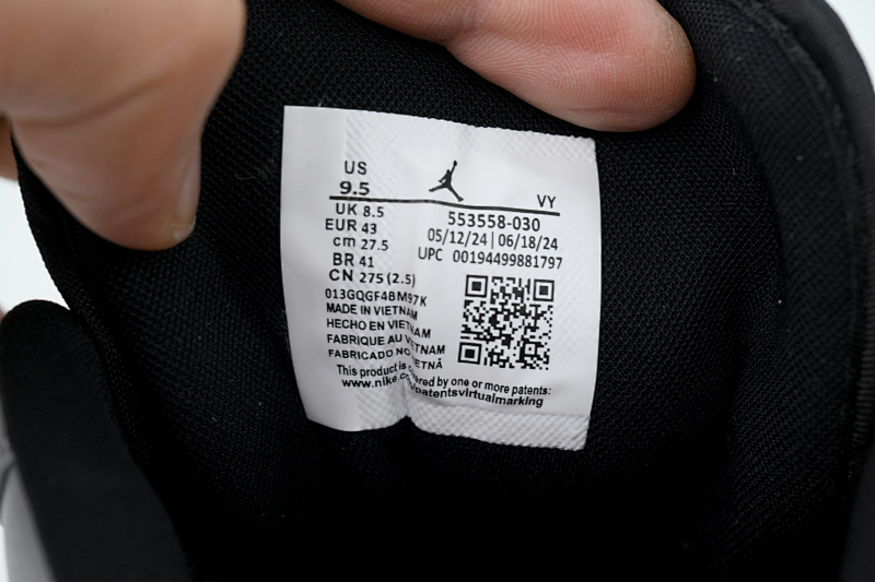 【AA1AQ】烟灰 乔丹1代低帮 553558-030 Air Jordan 1 Low Light Smoke Grey