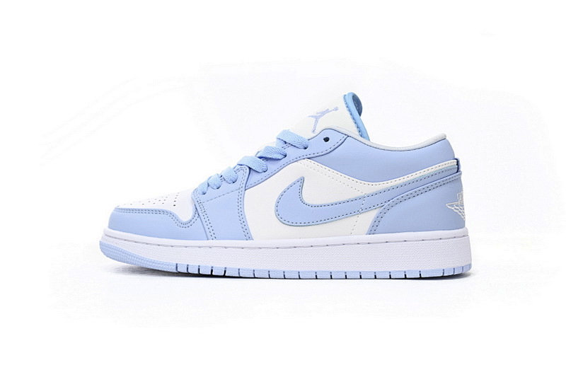【AA1AQ】雾霾浅兰 乔丹1代低帮 DC0774-141 Travis Scott x Air Jordan 1 Low White Blue