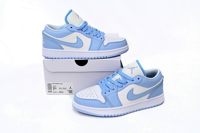 【AA1AQ】雾霾浅兰 乔丹1代低帮 DC0774-141 Travis Scott x Air Jordan 1 Low White Blue