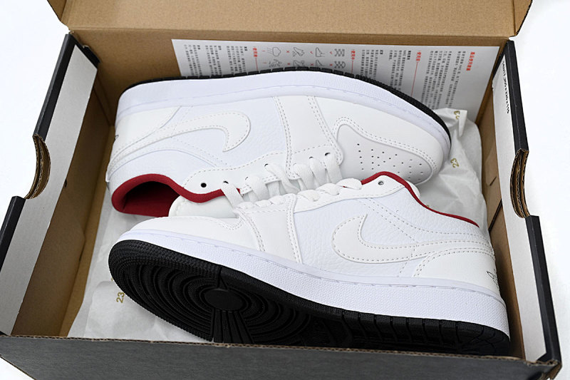 yupoo_331373_c6d15a05.jpg 【AA1AQ】全白红 乔丹1代低帮 553560-164 Air Jordan 1 Low All-white Red