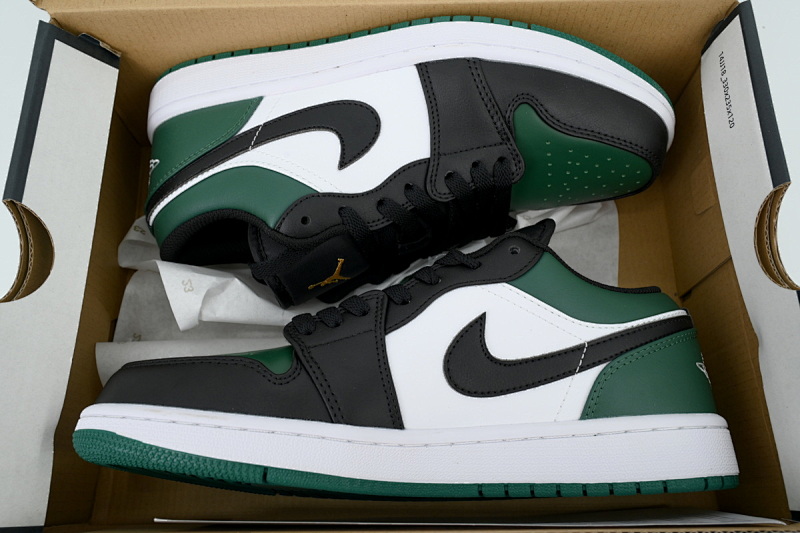 【AA1AQ】绿白黑 乔丹1代低帮 553558-371 Air Jordan 1 Low Green Toe
