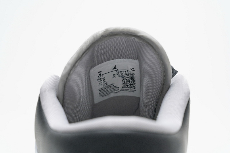 【AA1AQ】酷灰 乔丹1代低帮 553558-039 Air Jordan 1 Low Light Smoke Grey