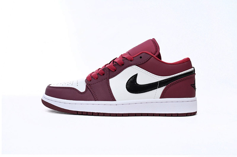 【AA1AQ】酒红 乔丹1代低帮 553558-604 Air Jordan 1 Low Noble Red