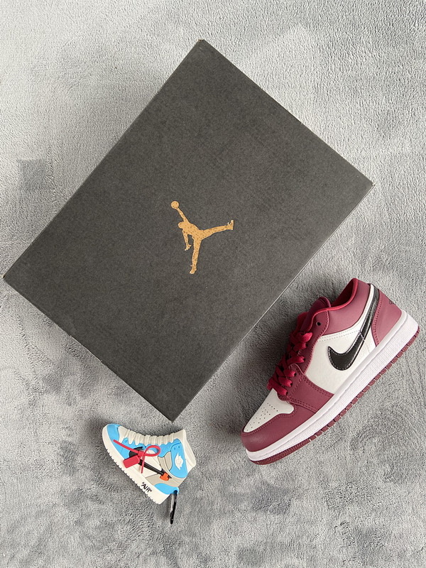 yupoo_331772_22662f30.jpg 【AA1AQ】酒红 乔丹1代低帮 553558-604 Air Jordan 1 Low Noble Red