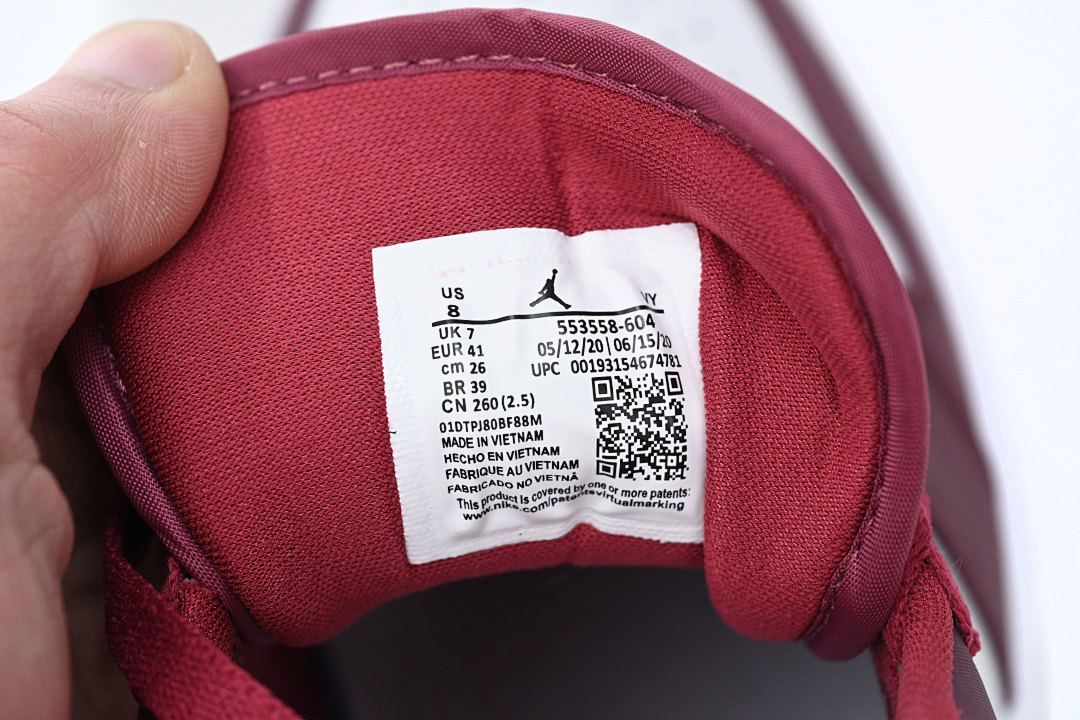 yupoo_331772_44cb6ced.jpg 【AA1AQ】酒红 乔丹1代低帮 553558-604 Air Jordan 1 Low Noble Red