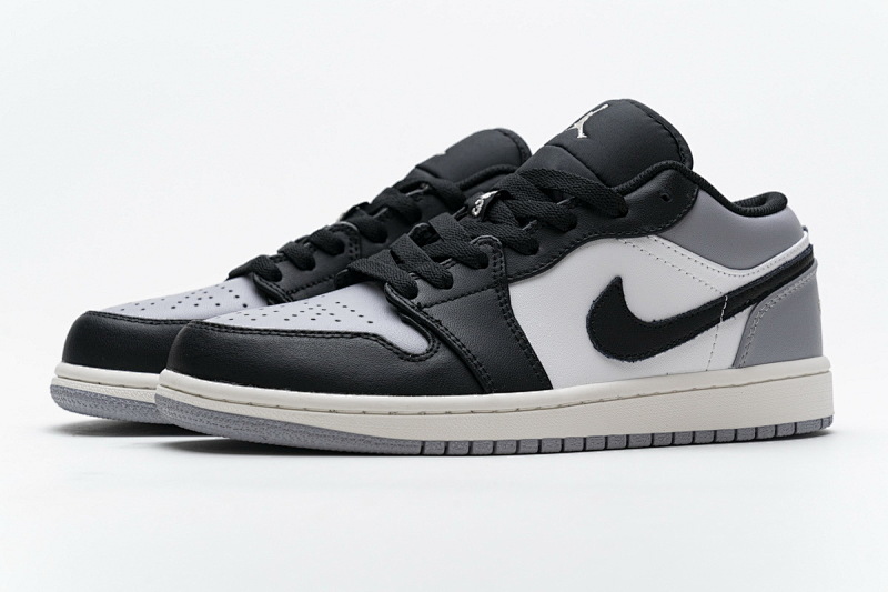 【AA1AQ】灰白黑 乔丹1代低帮 553558-110 Air Jordan 1 Low Shadow