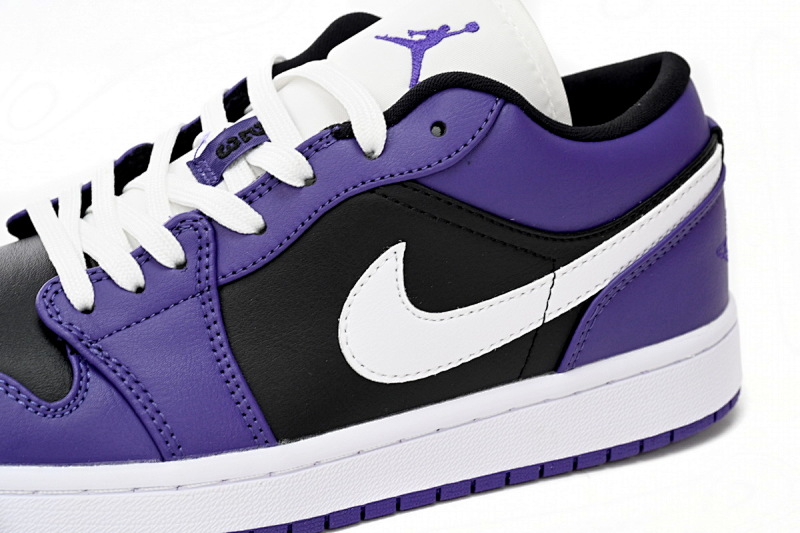 【AA1AQ】黑紫拼接 乔丹1代低帮 553558-501 Air Jordan 1 Low Black Purple Splice