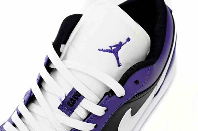 【AA1AQ】黑紫拼接 乔丹1代低帮 553558-501 Air Jordan 1 Low Black Purple Splice