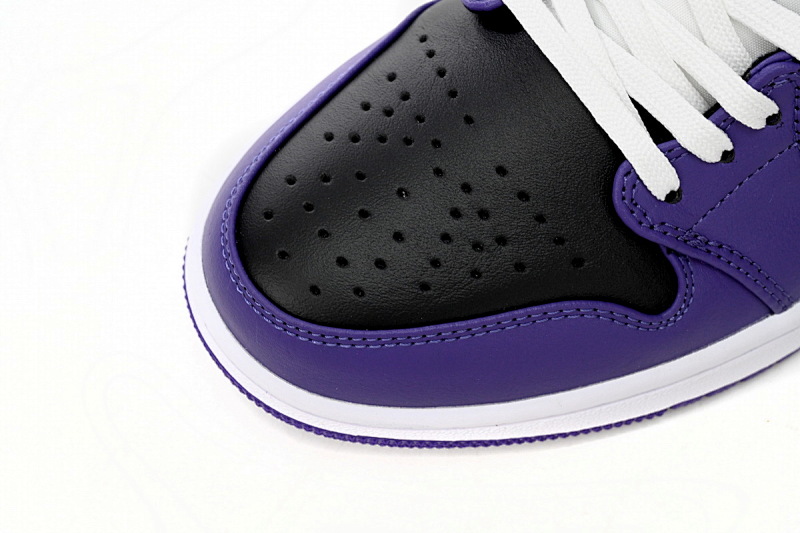 【AA1AQ】黑紫拼接 乔丹1代低帮 553558-501 Air Jordan 1 Low Black Purple Splice