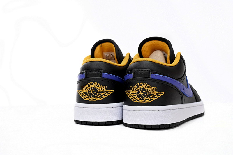 【AA1AQ】黑紫黄 乔丹1代低帮 553558-075 Air Jordan aj1 Low Black Purple Yellow