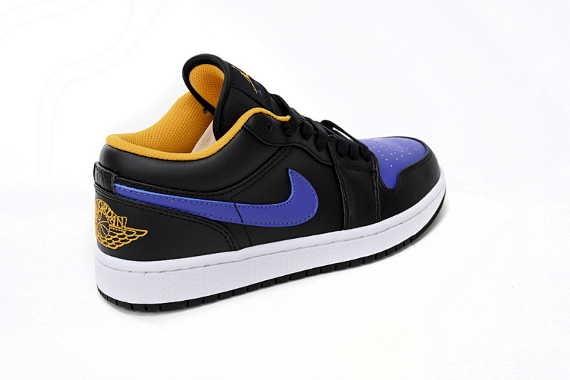【AA1AQ】黑紫黄 乔丹1代低帮 553558-075 Air Jordan aj1 Low Black Purple Yellow