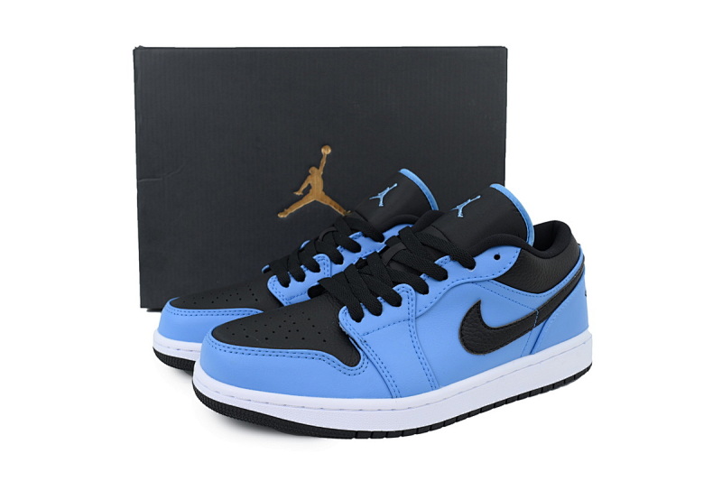 【AA1AQ】黑蓝 乔丹1代低帮 553558-403 Air Jordan 1 Low University Blue Black