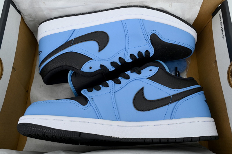 【AA1AQ】黑蓝 乔丹1代低帮 553558-403 Air Jordan 1 Low University Blue Black