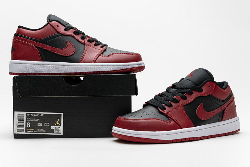 【AA1AQ】黑红 乔丹1代低帮 553558-606 Air Jordan 1 Low Varsity Red