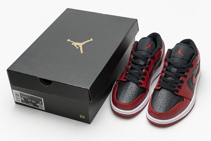 【AA1AQ】黑红 乔丹1代低帮 553558-606 Air Jordan 1 Low Varsity Red