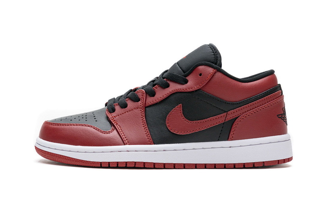 【AA1AQ】黑红 乔丹1代低帮 553558-606 Air Jordan 1 Low Varsity Red