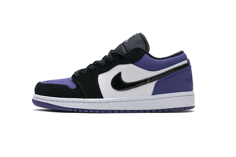 【AA1AQ】黑白紫 乔丹1代低帮 553558-125 Air Jordan 1 Low Court Purple