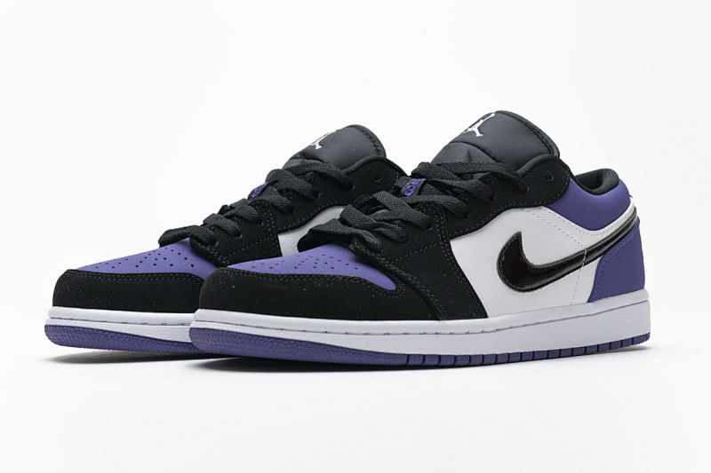 【AA1AQ】黑白紫 乔丹1代低帮 553558-125 Air Jordan 1 Low Court Purple