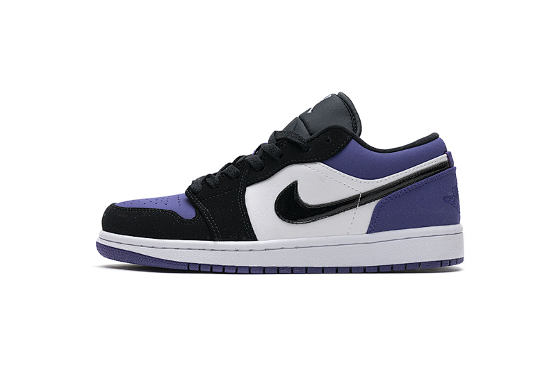 【AA1AQ】黑白紫 乔丹1代低帮 553558-125 Air Jordan 1 Low Court Purple