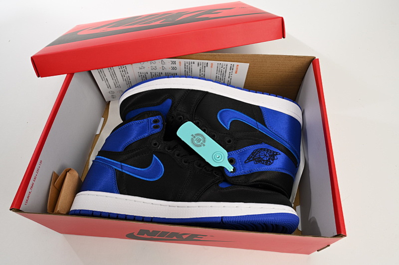 【BN7XH】黑兰丝绸高 东莞版乔丹1代篮球鞋 921193-007 Air Jordan 1 Satin “Royal”