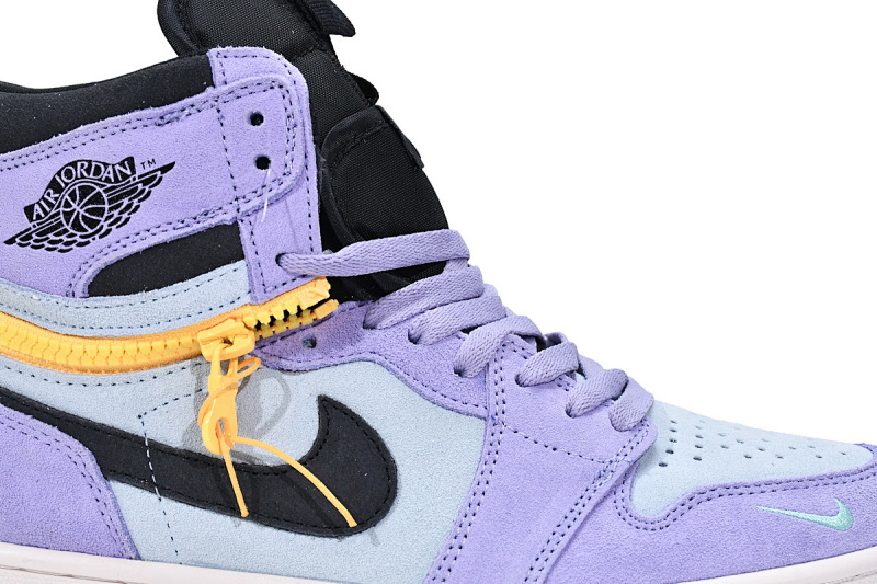 【CN5XH】紫罗兰 东莞版拉链款乔丹1代篮球鞋 CW6576-500 Air Jordan 1 High Switch Purple Pulse
