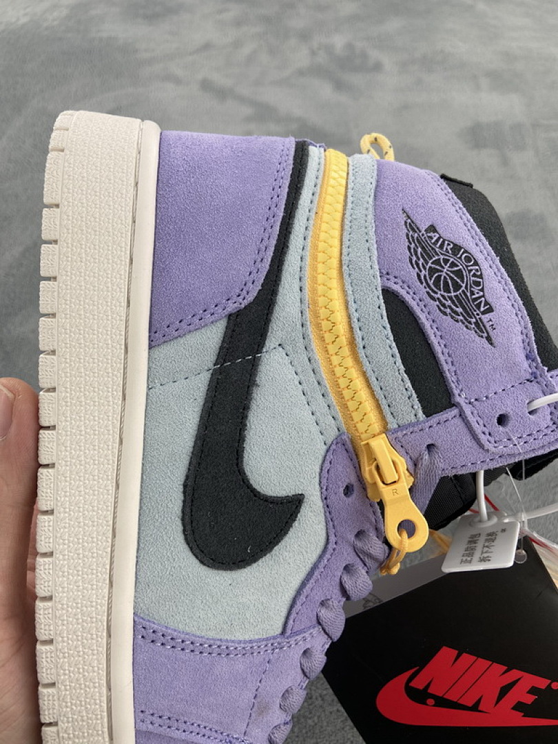 【CN5XH】紫罗兰 东莞版拉链款乔丹1代篮球鞋 CW6576-500 Air Jordan 1 High Switch Purple Pulse