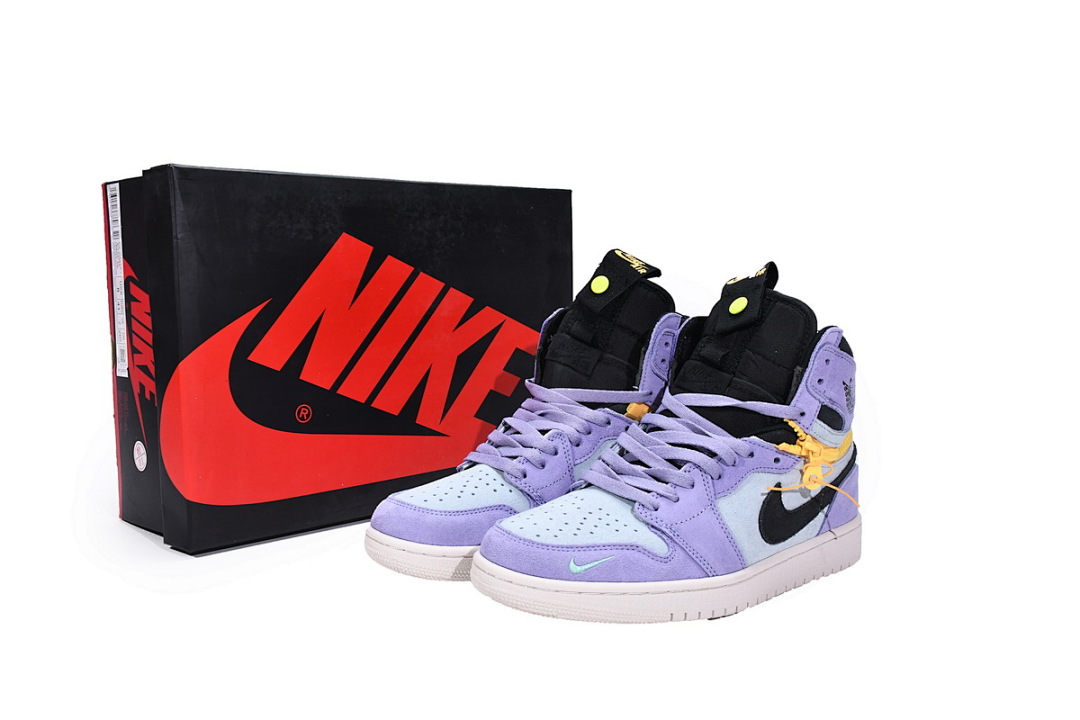 【CN5XH】紫罗兰 东莞版拉链款乔丹1代篮球鞋 CW6576-500 Air Jordan 1 High Switch Purple Pulse