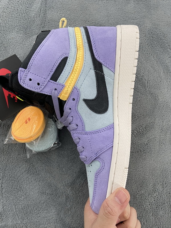 【CN5XH】紫罗兰 东莞版拉链款乔丹1代篮球鞋 CW6576-500 Air Jordan 1 High Switch Purple Pulse