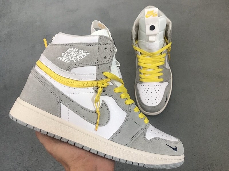 【CN5XH】烟灰 东莞版拉链款乔丹1代篮球鞋 CW6576-100 Air Jordan 1 High Switch Light Smoke Grey