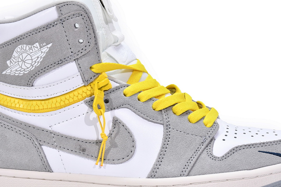 【CN5XH】烟灰 东莞版拉链款乔丹1代篮球鞋 CW6576-100 Air Jordan 1 High Switch Light Smoke Grey