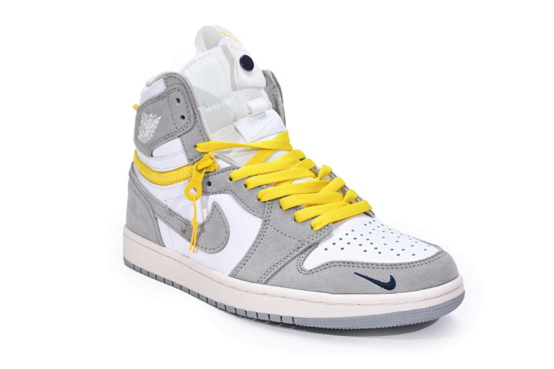 【CN5XH】烟灰 东莞版拉链款乔丹1代篮球鞋 CW6576-100 Air Jordan 1 High Switch Light Smoke Grey