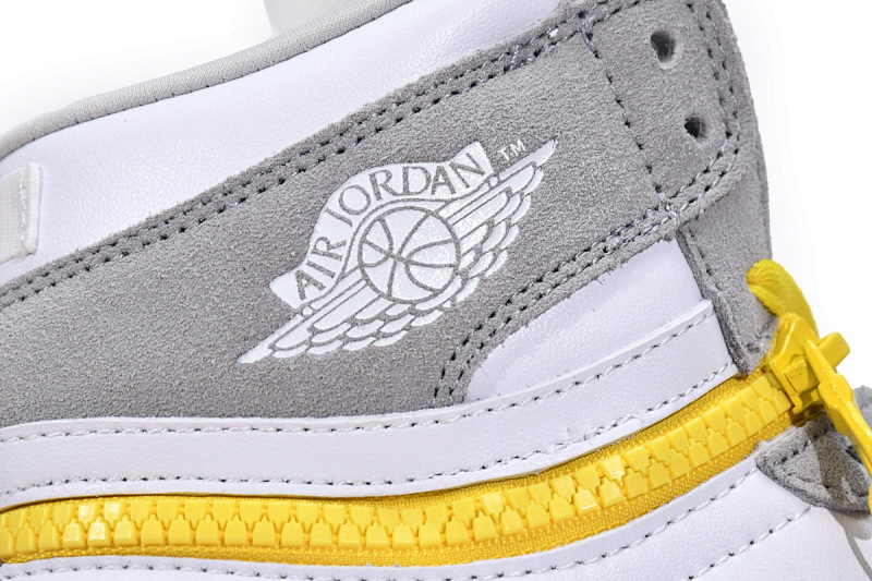【CN5XH】烟灰 东莞版拉链款乔丹1代篮球鞋 CW6576-100 Air Jordan 1 High Switch Light Smoke Grey