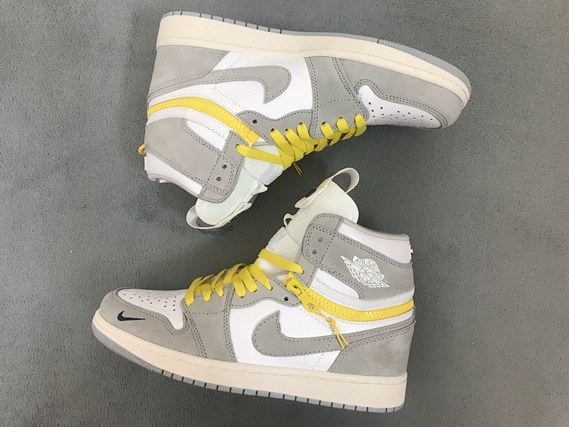 【CN5XH】烟灰 东莞版拉链款乔丹1代篮球鞋 CW6576-100 Air Jordan 1 High Switch Light Smoke Grey