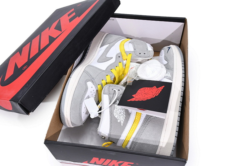 【CN5XH】烟灰 东莞版拉链款乔丹1代篮球鞋 CW6576-100 Air Jordan 1 High Switch Light Smoke Grey