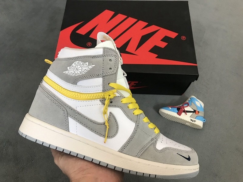 【CN5XH】烟灰 东莞版拉链款乔丹1代篮球鞋 CW6576-100 Air Jordan 1 High Switch Light Smoke Grey