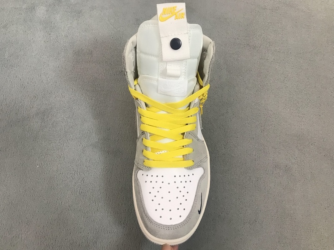 【CN5XH】烟灰 东莞版拉链款乔丹1代篮球鞋 CW6576-100 Air Jordan 1 High Switch Light Smoke Grey