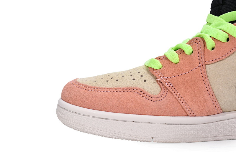 【CN5XH】杏粉 东莞版拉链款乔丹1代篮球鞋 CW6576-800 Air Jordan 1 High Switch Apricot Powder